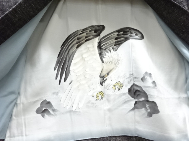  本場結城紬男物着物アンサンブル（杢）（キングサイズ）